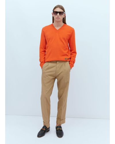 Gucci L/s V/neck - Orange