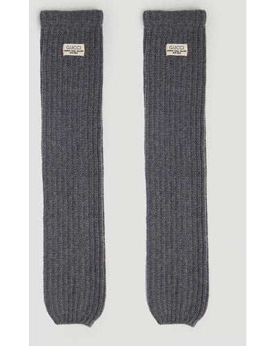 Gucci Knit Cashmere Leg Warmers - Grey