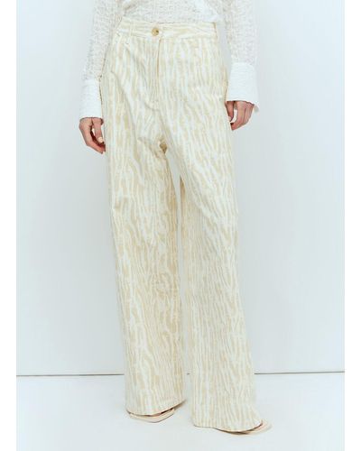 Song For The Mute Printed Pants - White