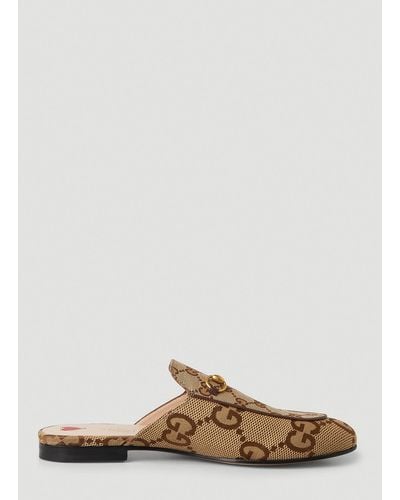 Gucci Princetown GG Mules - Natural