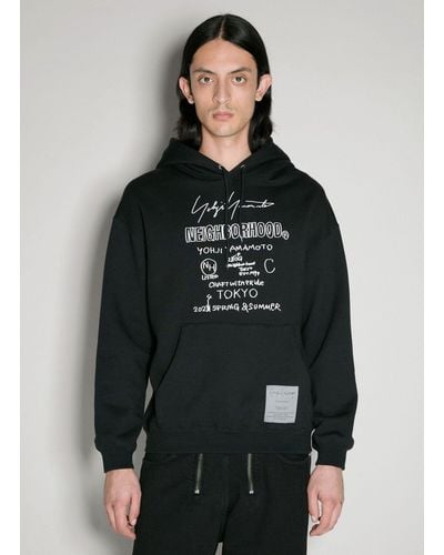 Yohji Yamamoto Neighborhood Hooded Sweatshirt - Black