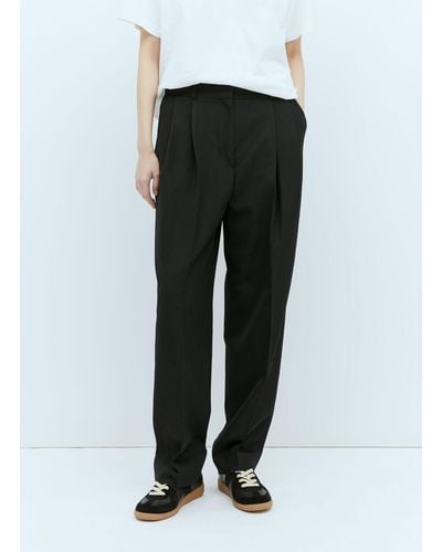 Totême Double-pleated Tailored Pants - Black