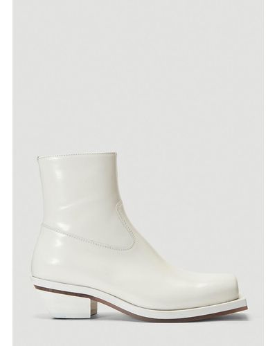 Ion Squared-toe Cowboy Boots - White