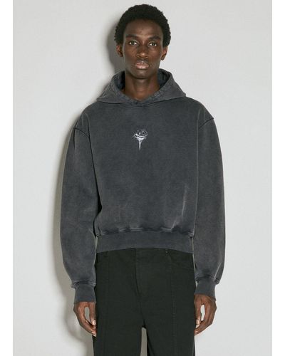 Han Kjobenhavn Rose Cropped Hooded Sweatshirt - Gray