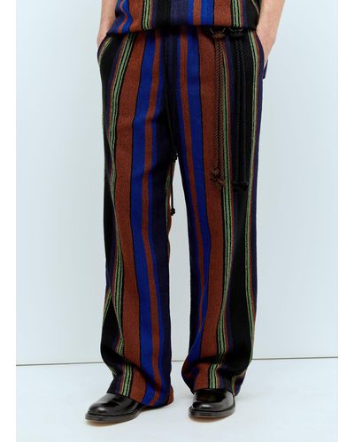 Song For The Mute Striped Lounge Trousers - Blue