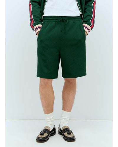 Gucci Gg Jacquard Jersey Shorts - Green