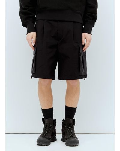 Moncler Logo Patch Cargo Shorts - Black