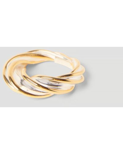 Bottega Veneta Pillar Twisted Ring - Natural