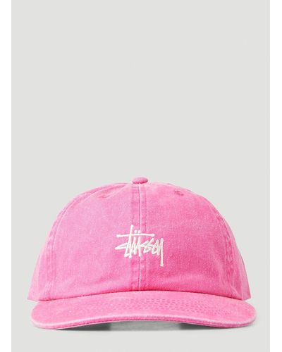Stussy Washed Stock Low Pro Cap - Pink