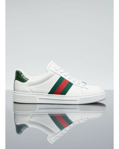 Gucci Ace Web Trainers - Grey