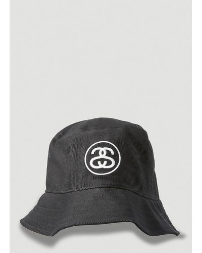 Stussy Ss Link Deep Bucket Hat - Black