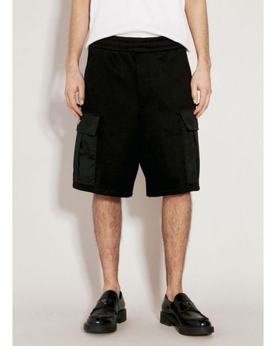Prada Re-nylon Pockets Bermuda Shorts - Black