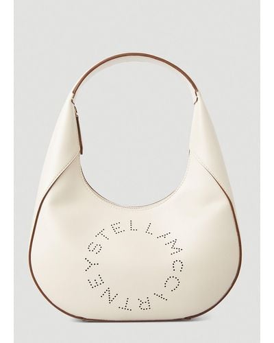 Stella McCartney Perforated Logo Shoulder Bag - White
