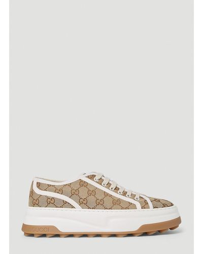 Gucci Gg Canvas Trainers - Natural