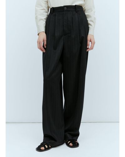 The Row Rufos Cashmere Trousers - Black