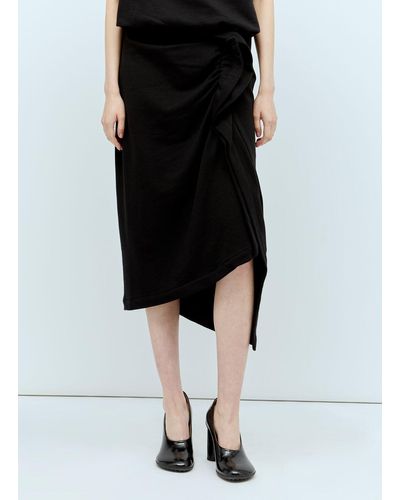 Dries Van Noten Cotton Midi Skirt - Black