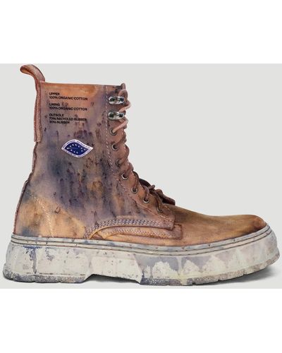 Virón x Souvenir Natural Dye Crudo Combat Boots
