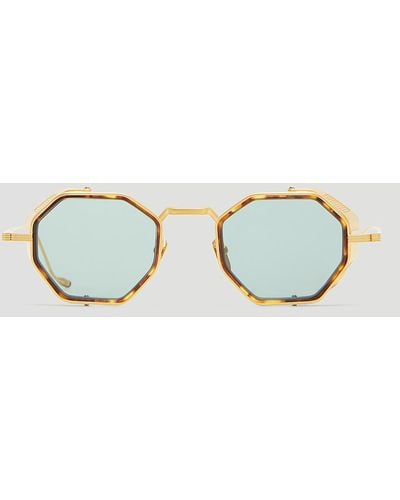 Jacques Marie Mage Quatro Visor Frame Sunglasses In Gold - Metallic