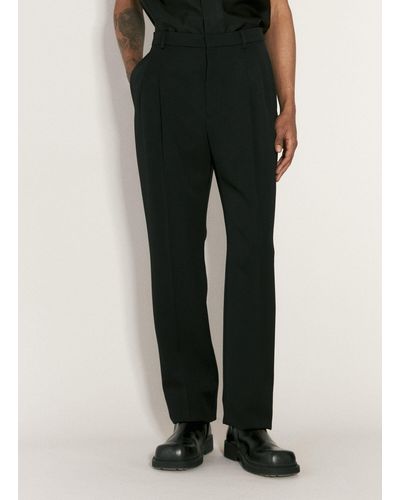 Saint Laurent High-waisted Tailored Trousers - Black