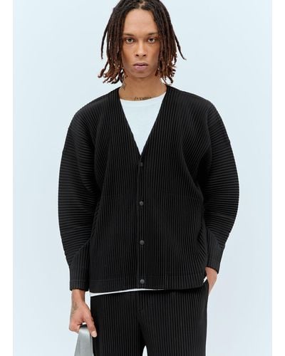 Homme Plissé Issey Miyake Monthly Colors: March Pleated Cardigan - Black