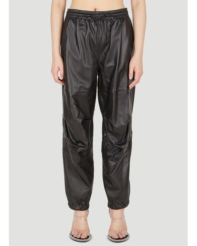 Alexander Wang Baggy Leather Trousers - Black