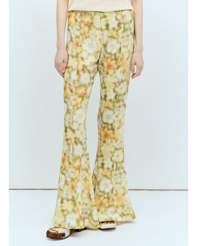 Acne Studios Fluid Print Trousers - Metallic