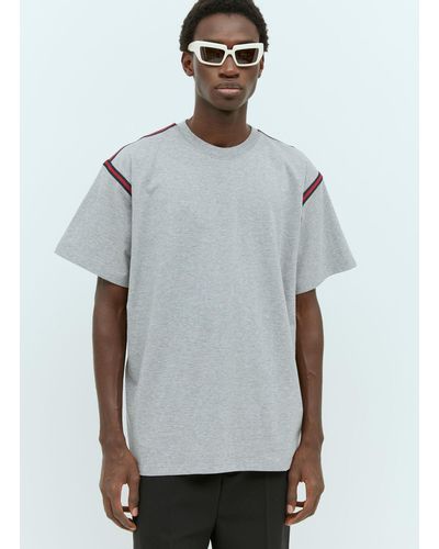 Gucci Web Short Shleeve T-shirt - Grey
