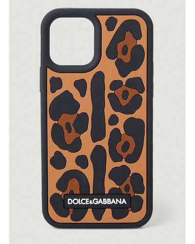 Dolce & Gabbana Leopard Iphone 12 Pro Case - Brown
