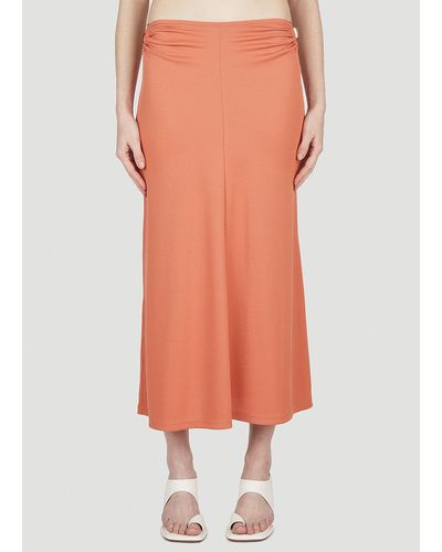 Christopher Esber Crystal Orbit Ruched Skirt - Orange