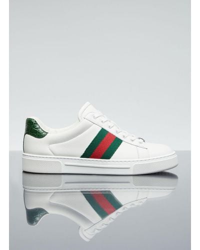 Gucci Ace Web Sneakers - Gray