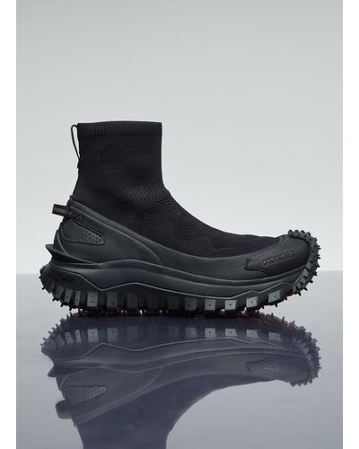 Moncler Trailgrip Knit High Top Sneakers - Black