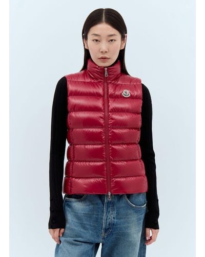 Moncler Ghany Down Gilet - Red