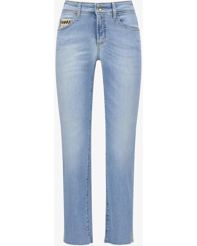 Cambio Piper 7/8-Jeans Short Slim - Blau