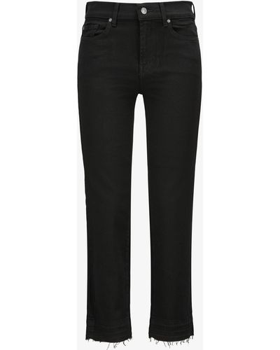 7 For All Mankind The Straight Crop 7/8-Jeans - Schwarz