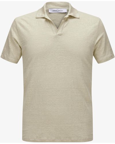 Gran Sasso Leinen-Polo-Shirt - Natur