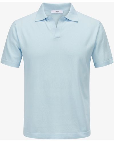 Cruna Levante Strick-Poloshirt - Blau