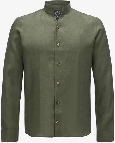 Van Laack Rudo Leinen-Trachtenhemd - Grün