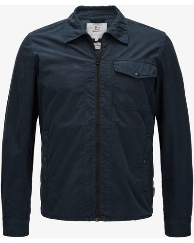 Woolrich Gabardine Shirtjacket - Blau