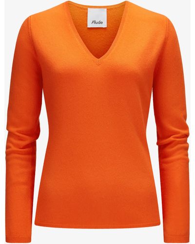 Allude Cashmere-Pullover - Orange