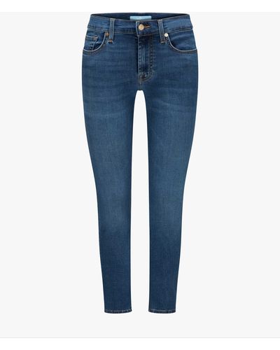 7 For All Mankind The Ankle 7/8-Jeans Super Skinny - Blau