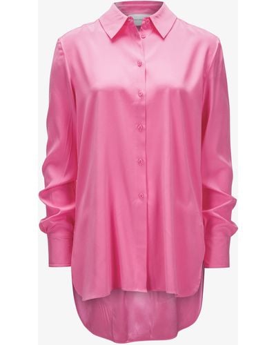 Herzensangelegenheit Seiden-Hemdbluse - Pink