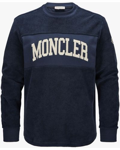 Moncler Frottee-Sweatshirt - Blau