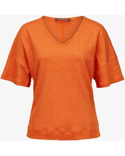 Luisa Cerano Leinen-T-Shirt - Orange
