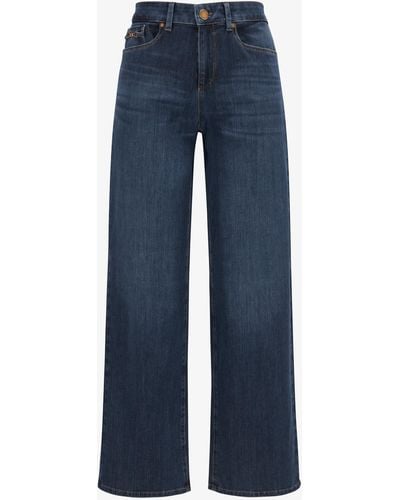 Seductive Meron Jeans Straight Mid Waist - Blau