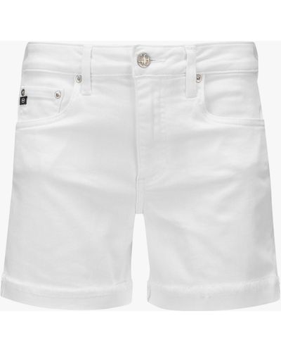 AG Jeans Boyfriend Jeansshorts - Weiß