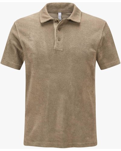 04651/ A trip in a bag Terry Frottee Polo-Shirt - Natur