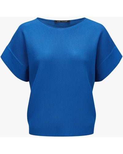 Luisa Cerano Strick-Shirt - Blau