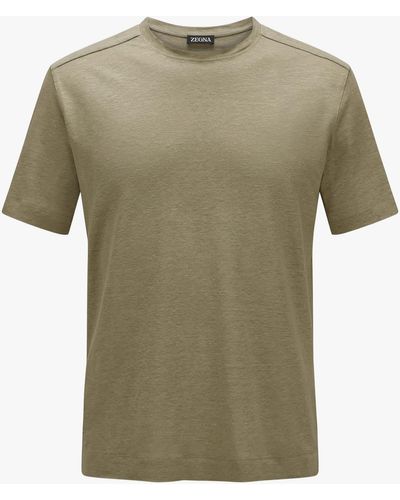 Zegna Leinen-Shirt - Grün