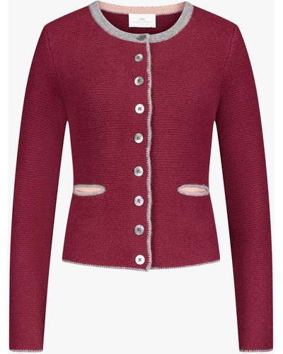 LODENFREY München 1842 Trachten-Cashmere-Strickjacke - Rot