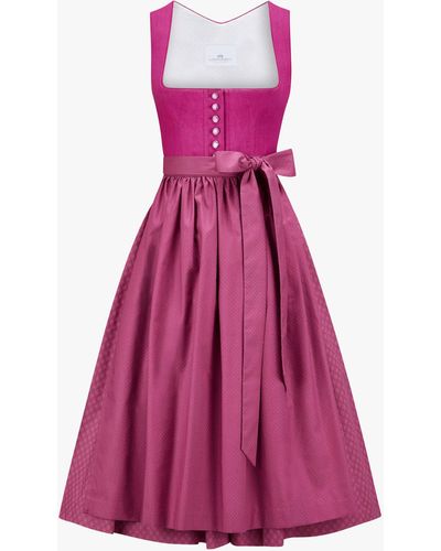 LODENFREY München 1842 Midi-Dirndl mit Schürze - Lila